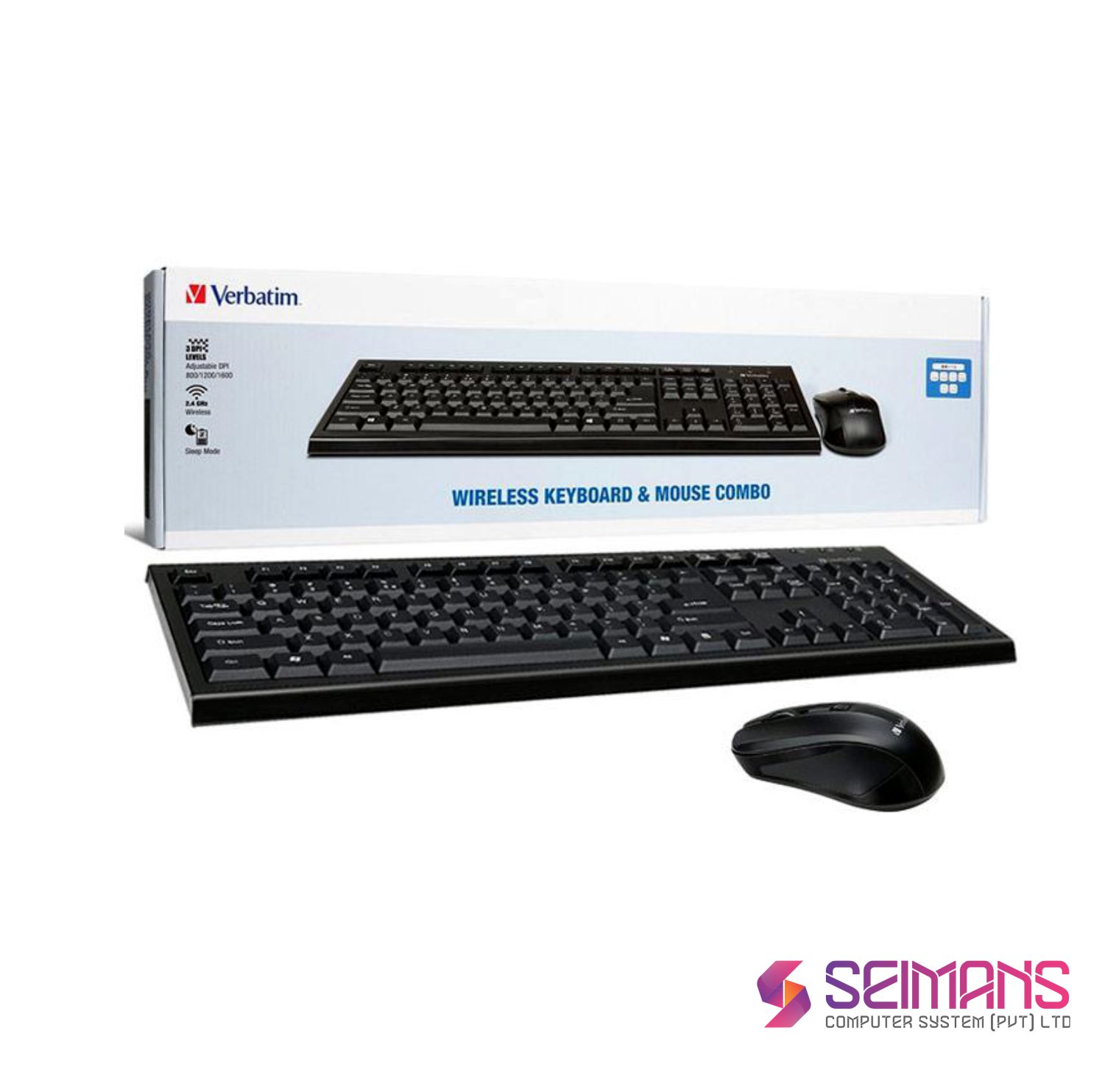 Verbatim Wireless Keyboard and Mouse Combo Seimans Computer Systems